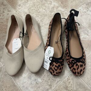 Time and Tru Women's String Bow Ballet Flats Size 10